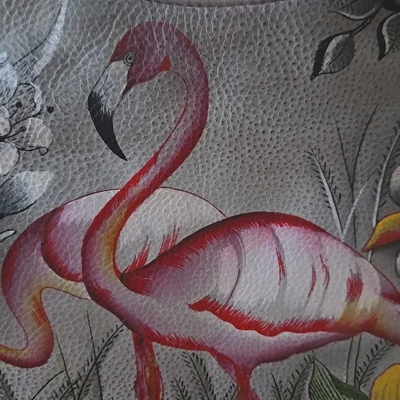 Floral Flamingo Print Women's Bag..ANUSHKA AWESOME NWT AND STUFFNG - Picture 2 of 12